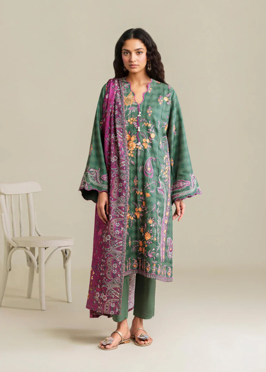 Green-Self-Jacquard-3 Piece (WP3PSSW25S9O13) J(132&133) NY 92 - Image 5