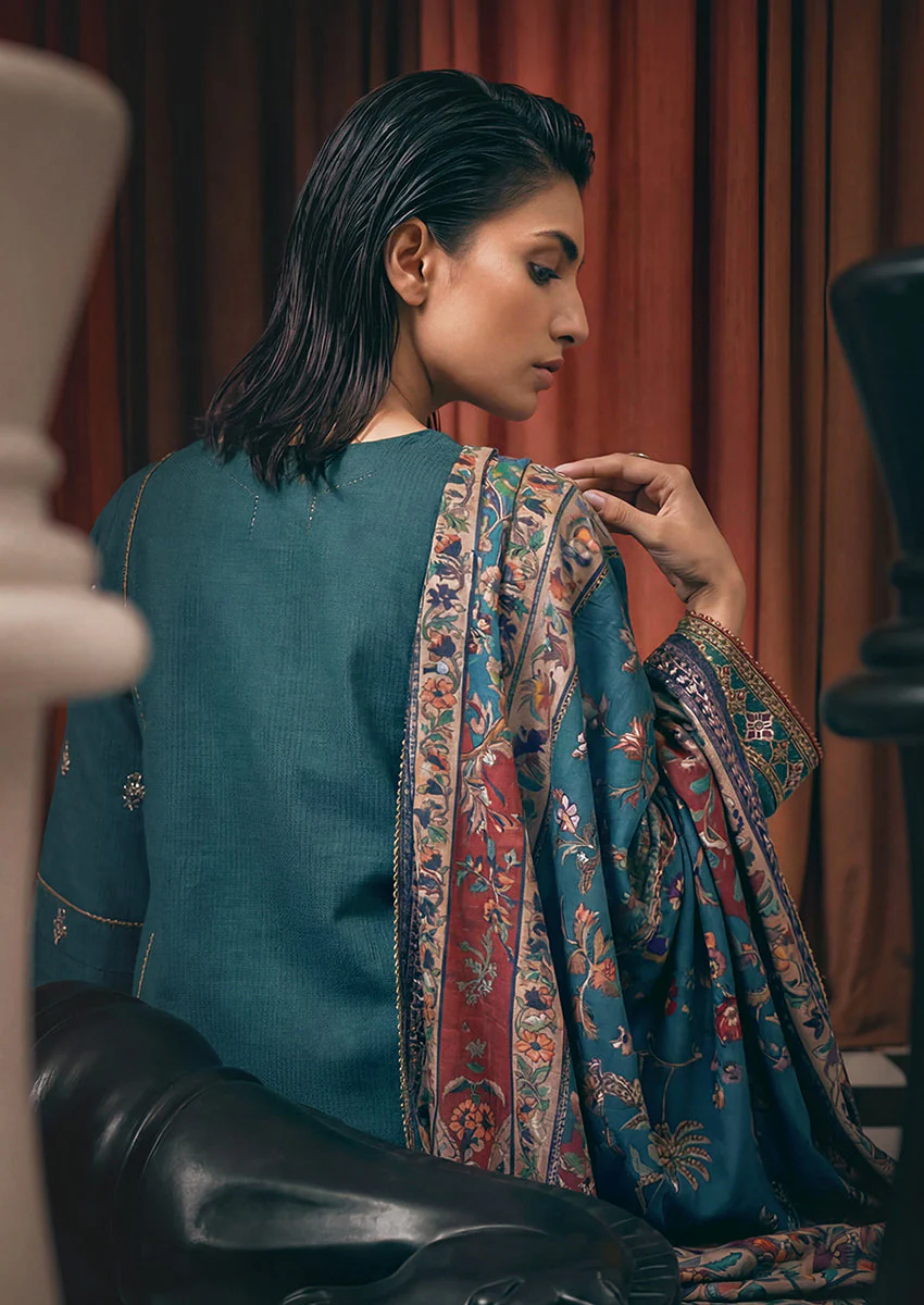 Green-Cotton-Silk-3 Piece (WPS25FE3053)J(14) - Image 2